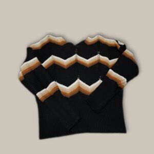 Facts Of Life Chevron Knit Sweater Size Small